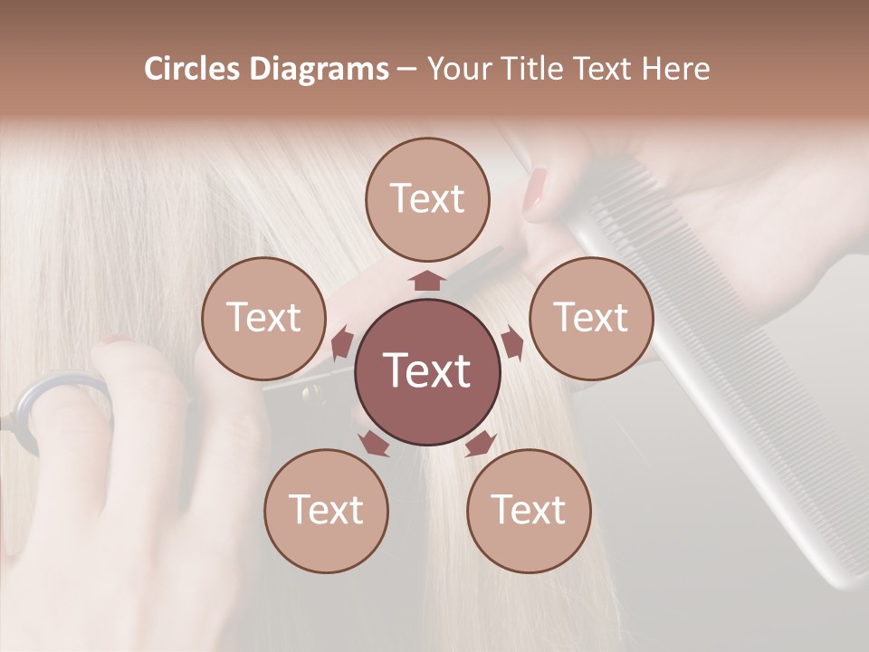 Hairstyle Lady Work PowerPoint Template