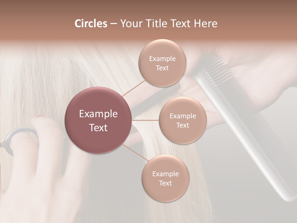 Hairstyle Lady Work PowerPoint Template