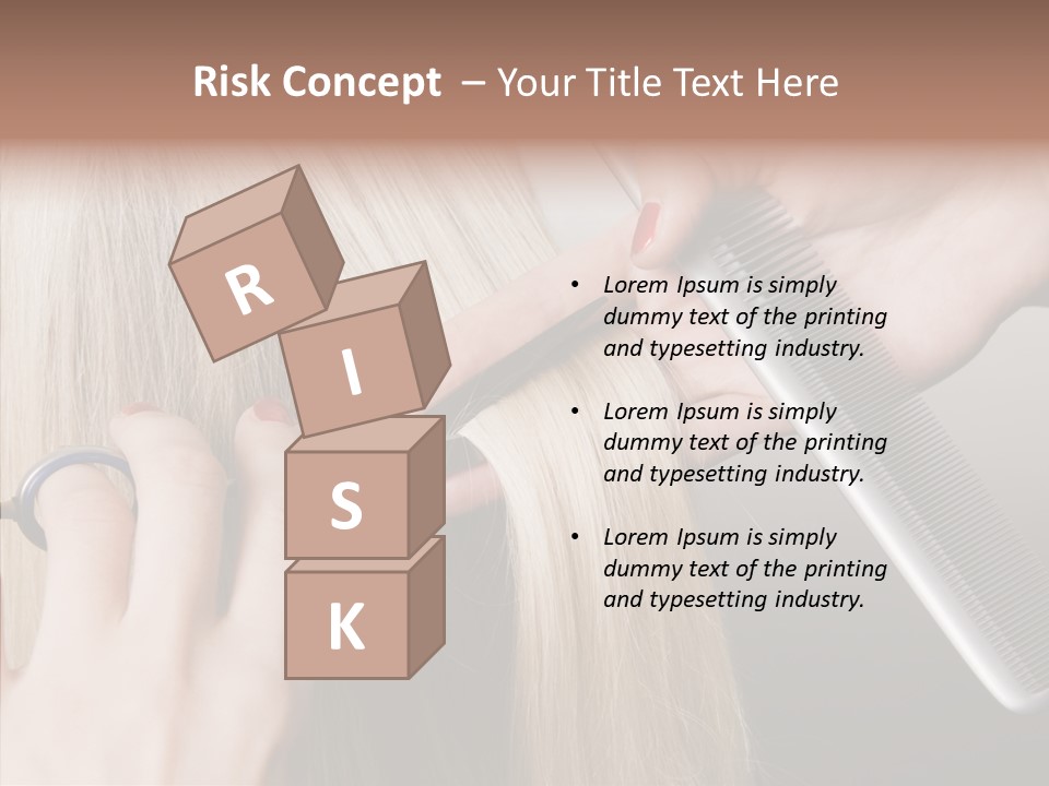 Hairstyle Lady Work PowerPoint Template