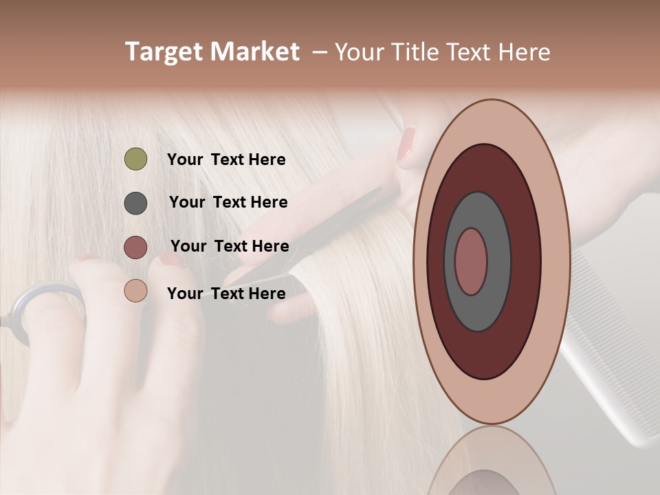 Hairstyle Lady Work PowerPoint Template