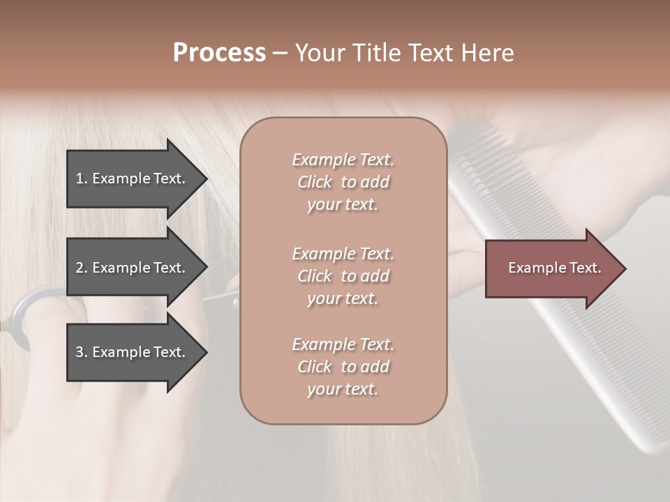 Hairstyle Lady Work PowerPoint Template