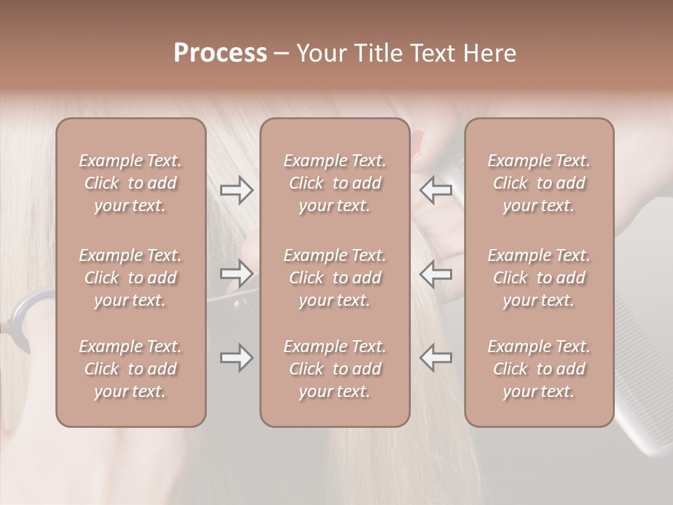 Hairstyle Lady Work PowerPoint Template
