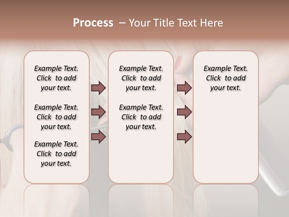 Hairstyle Lady Work PowerPoint Template