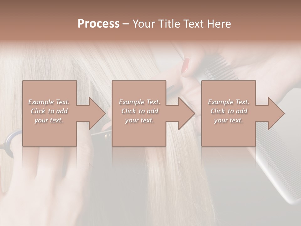 Hairstyle Lady Work PowerPoint Template