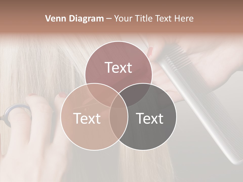 Hairstyle Lady Work PowerPoint Template