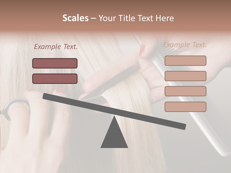 Hairstyle Lady Work PowerPoint Template