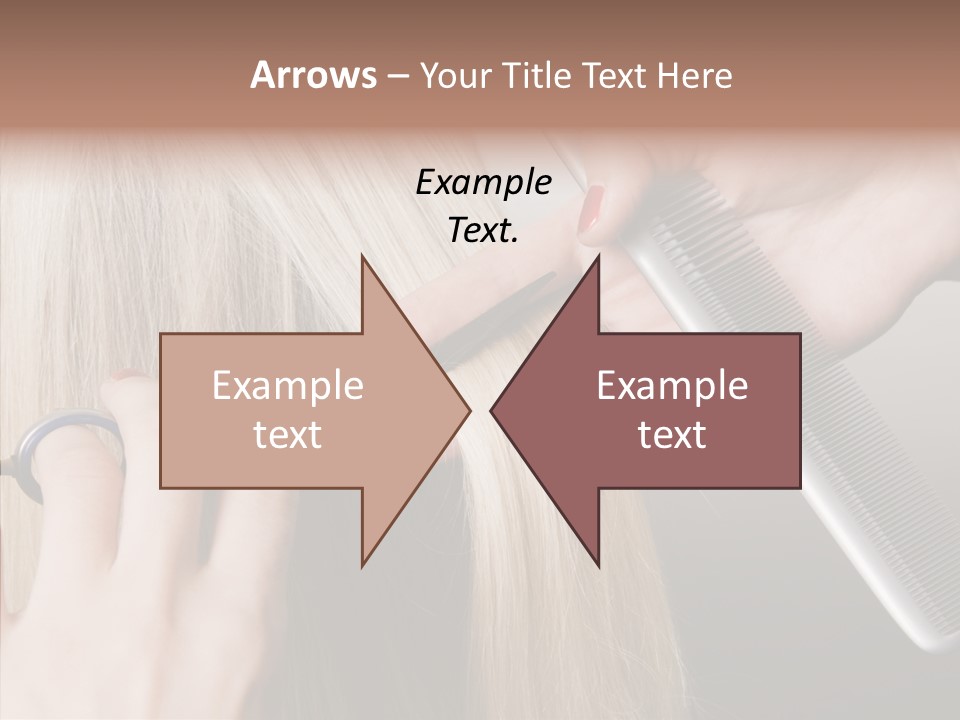 Hairstyle Lady Work PowerPoint Template