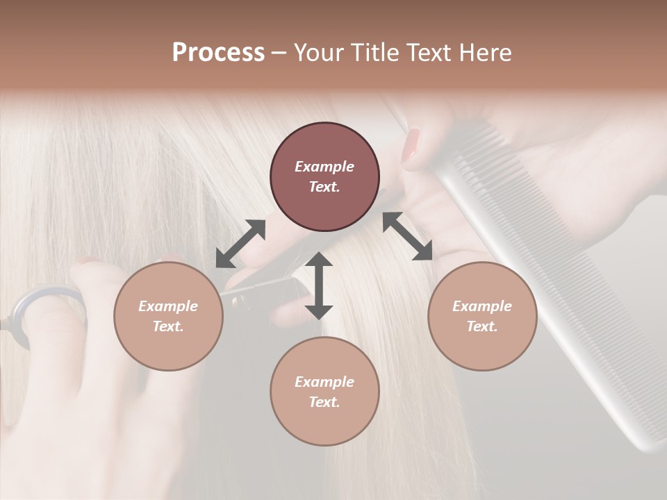 Hairstyle Lady Work PowerPoint Template