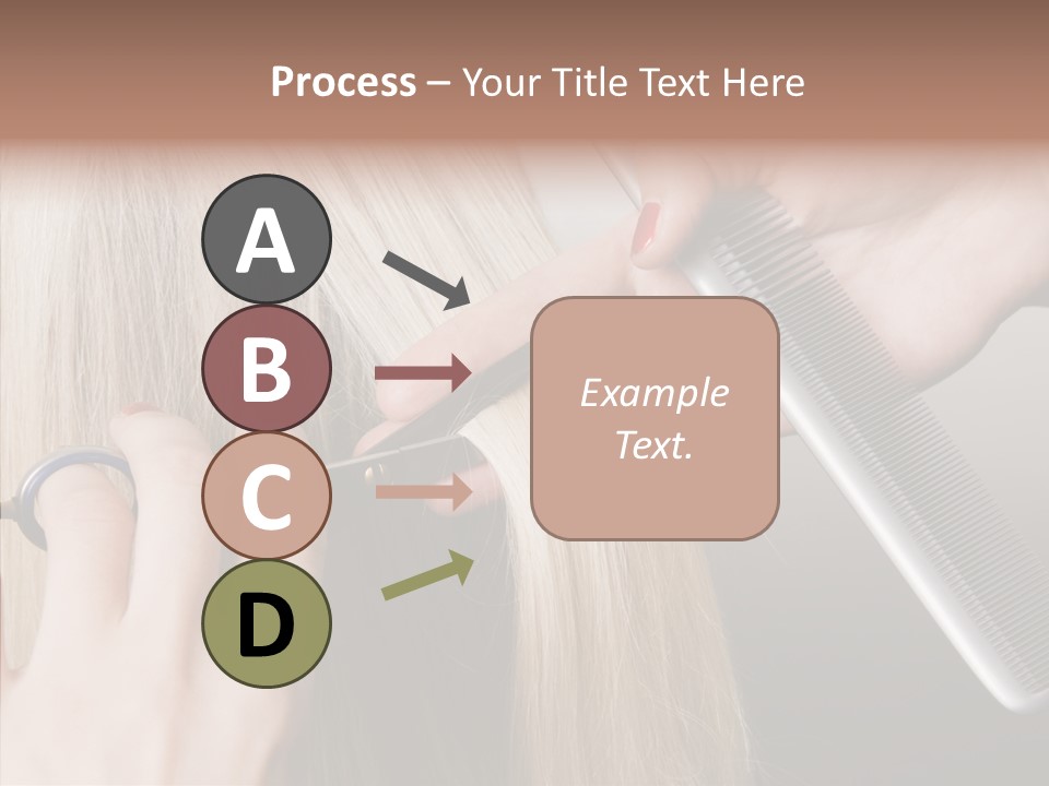 Hairstyle Lady Work PowerPoint Template