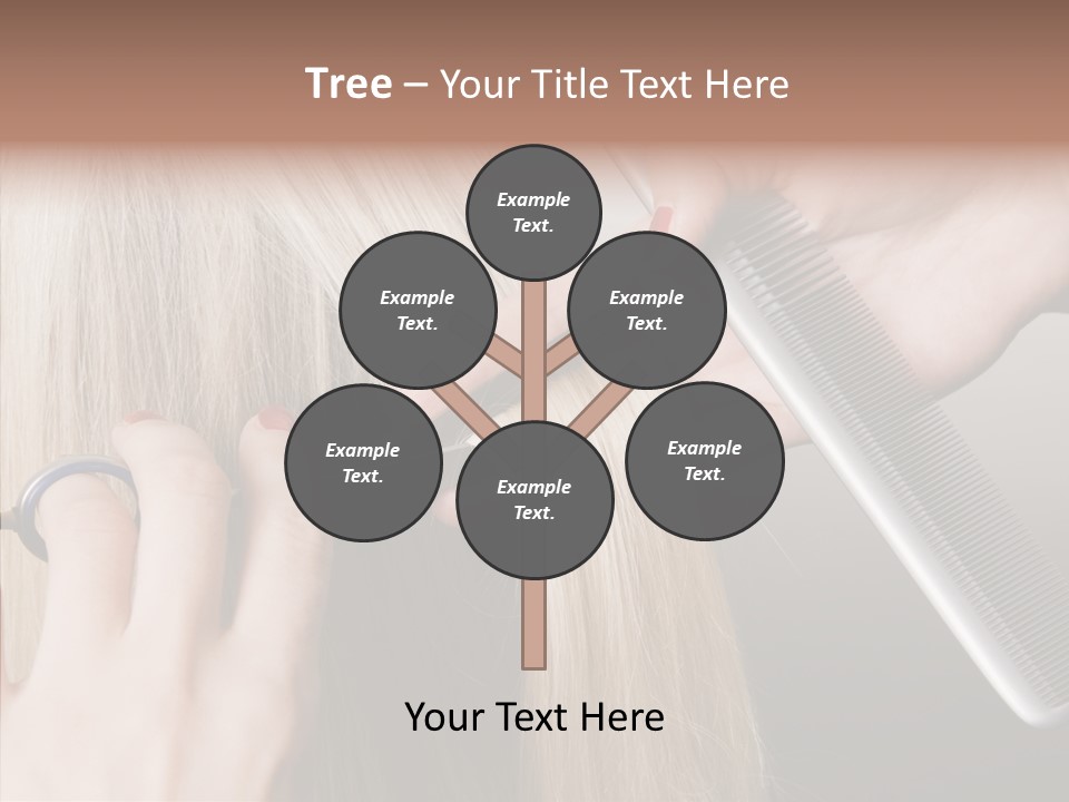 Hairstyle Lady Work PowerPoint Template