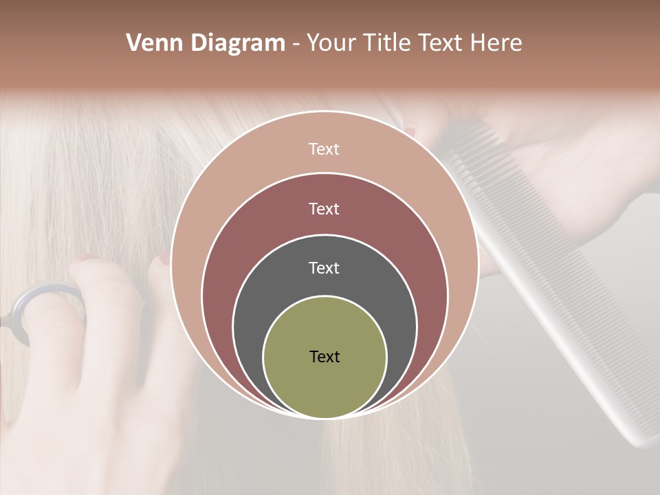 Hairstyle Lady Work PowerPoint Template