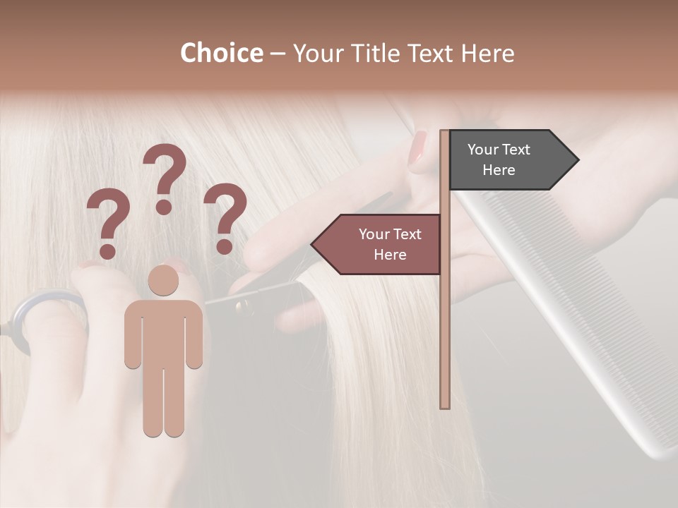 Hairstyle Lady Work PowerPoint Template