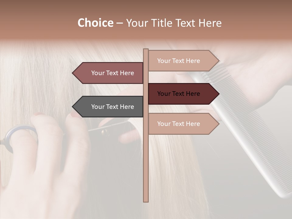 Hairstyle Lady Work PowerPoint Template