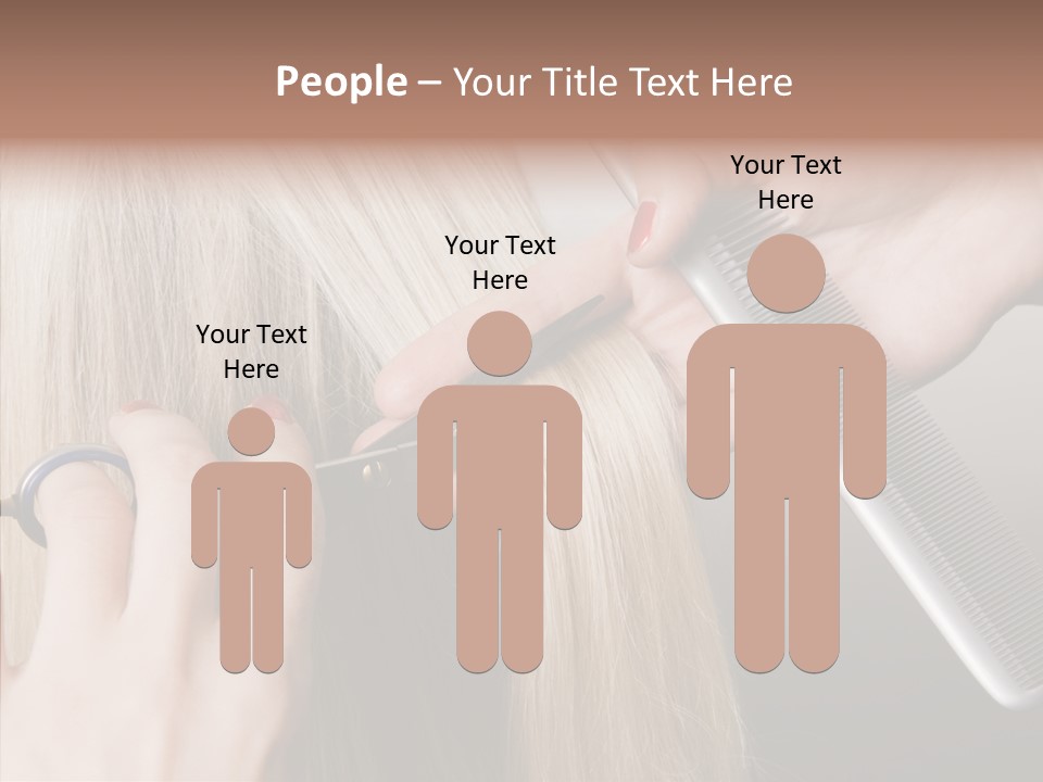 Hairstyle Lady Work PowerPoint Template