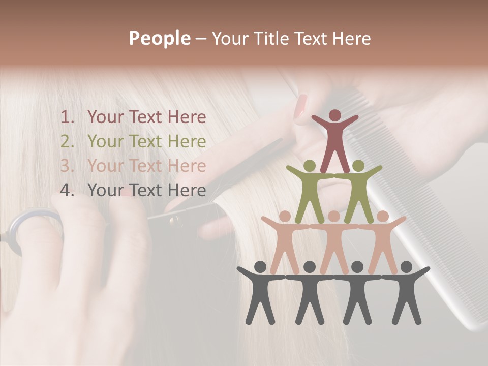 Hairstyle Lady Work PowerPoint Template