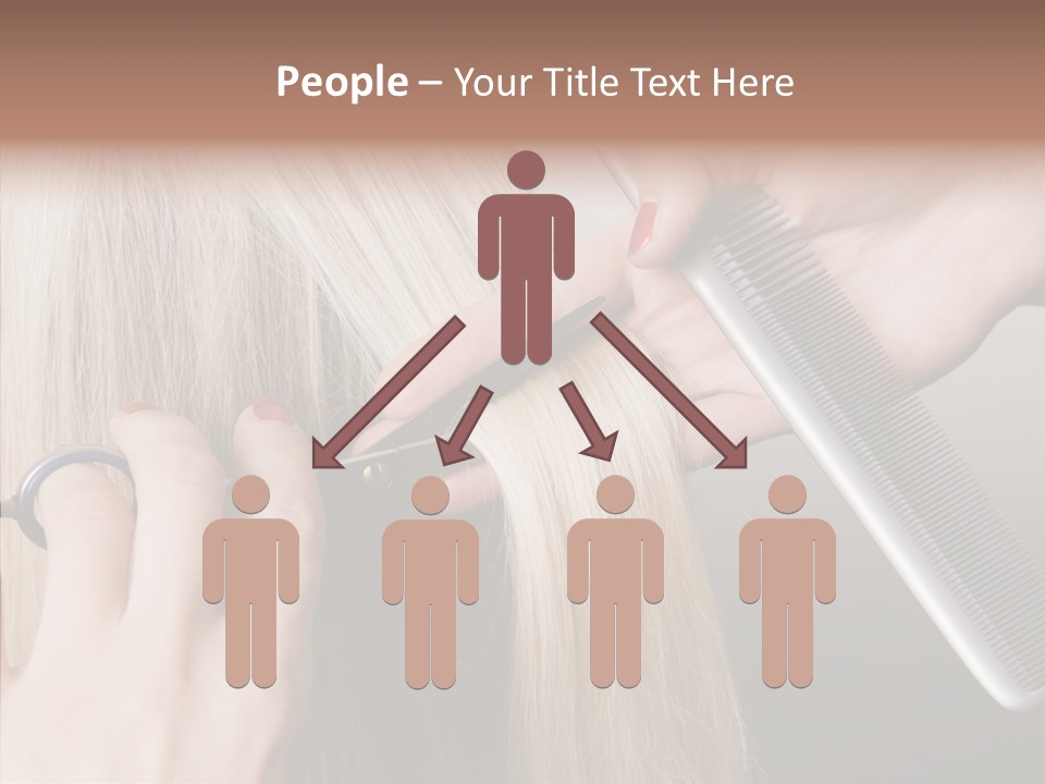 Hairstyle Lady Work PowerPoint Template