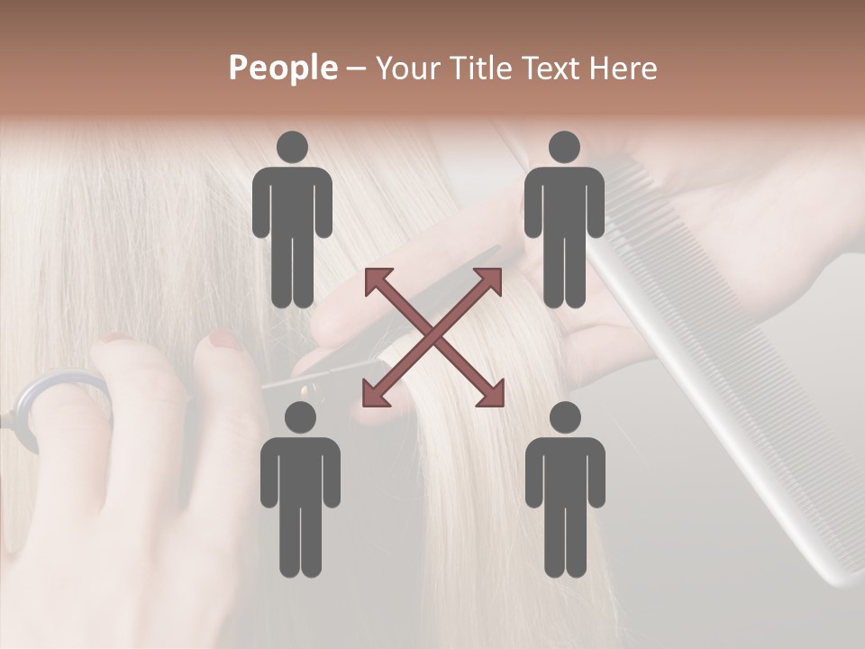 Hairstyle Lady Work PowerPoint Template