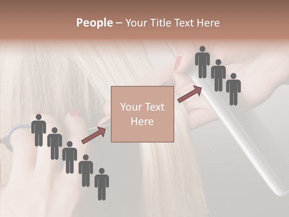 Hairstyle Lady Work PowerPoint Template