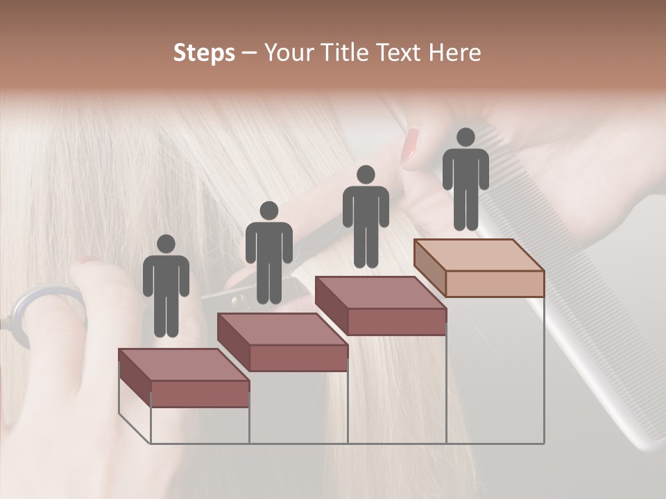 Hairstyle Lady Work PowerPoint Template