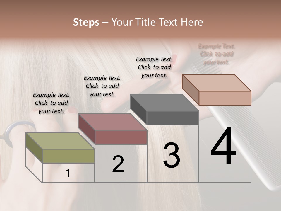 Hairstyle Lady Work PowerPoint Template