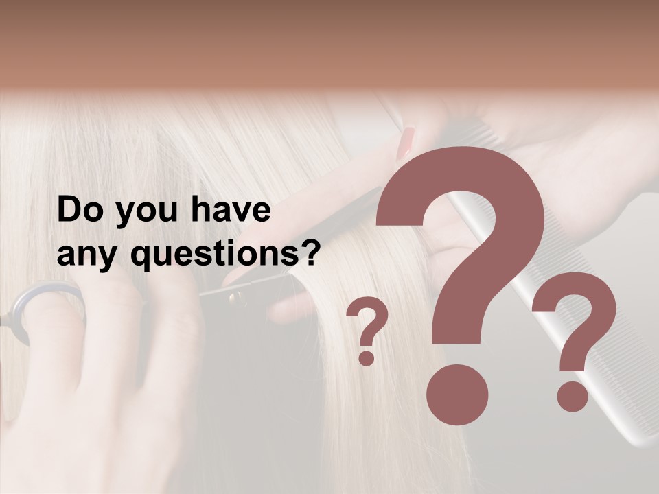 Hairstyle Lady Work PowerPoint Template