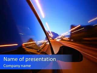 Street Zoom Car PowerPoint Template