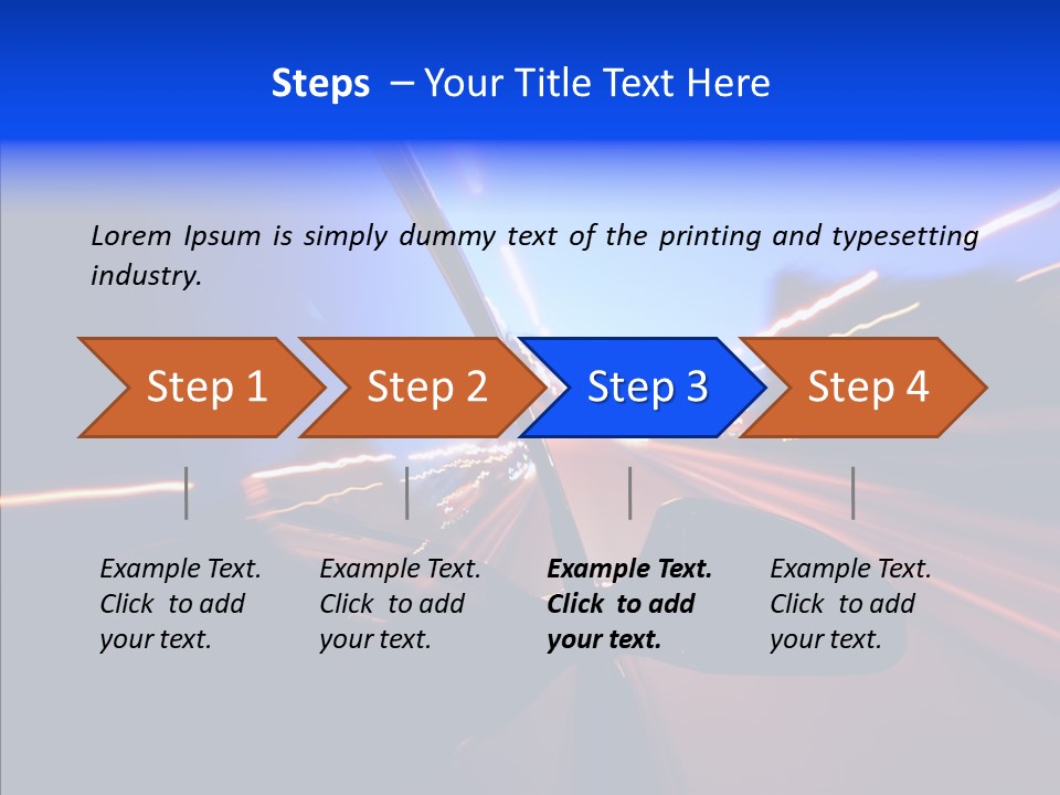 Street Zoom Car PowerPoint Template