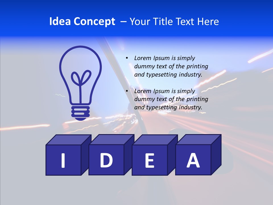 Street Zoom Car PowerPoint Template