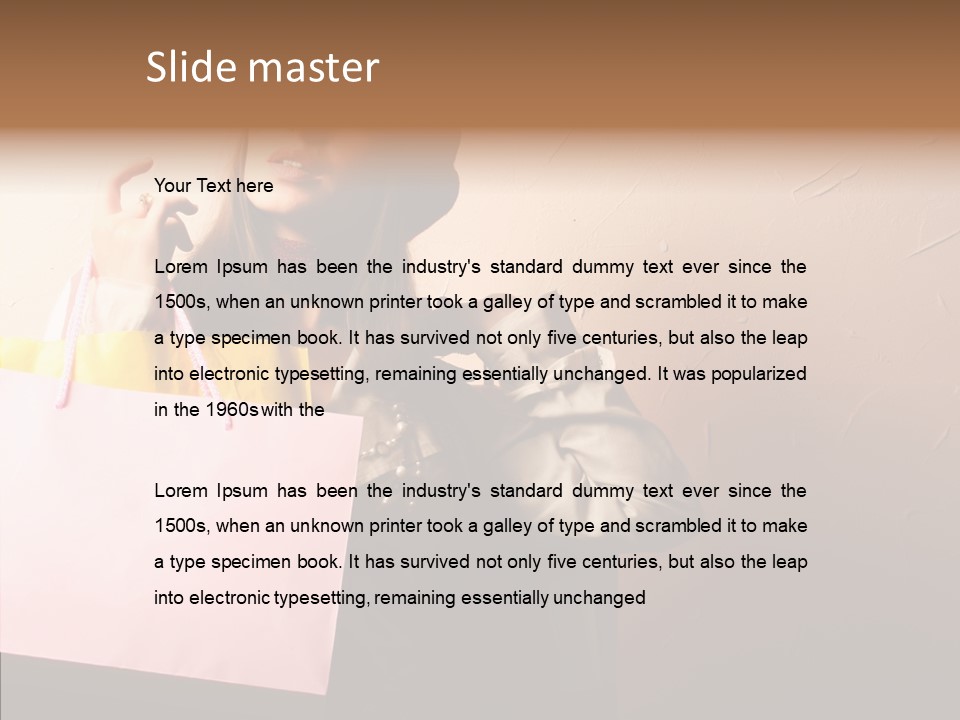 Holiday Hands Lady PowerPoint Template