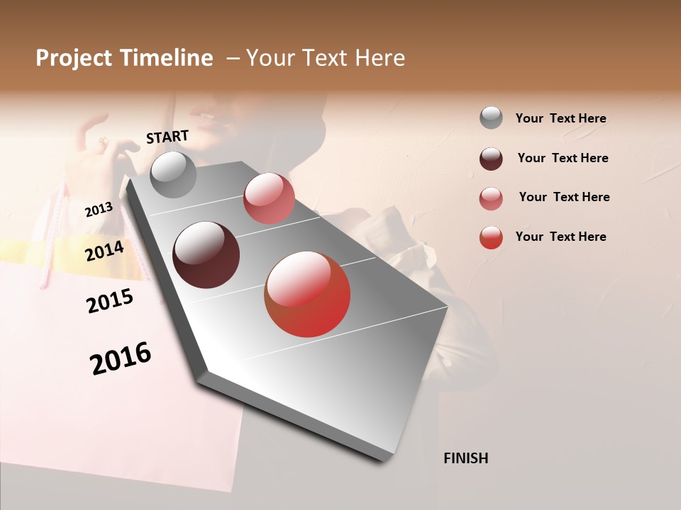 Holiday Hands Lady PowerPoint Template