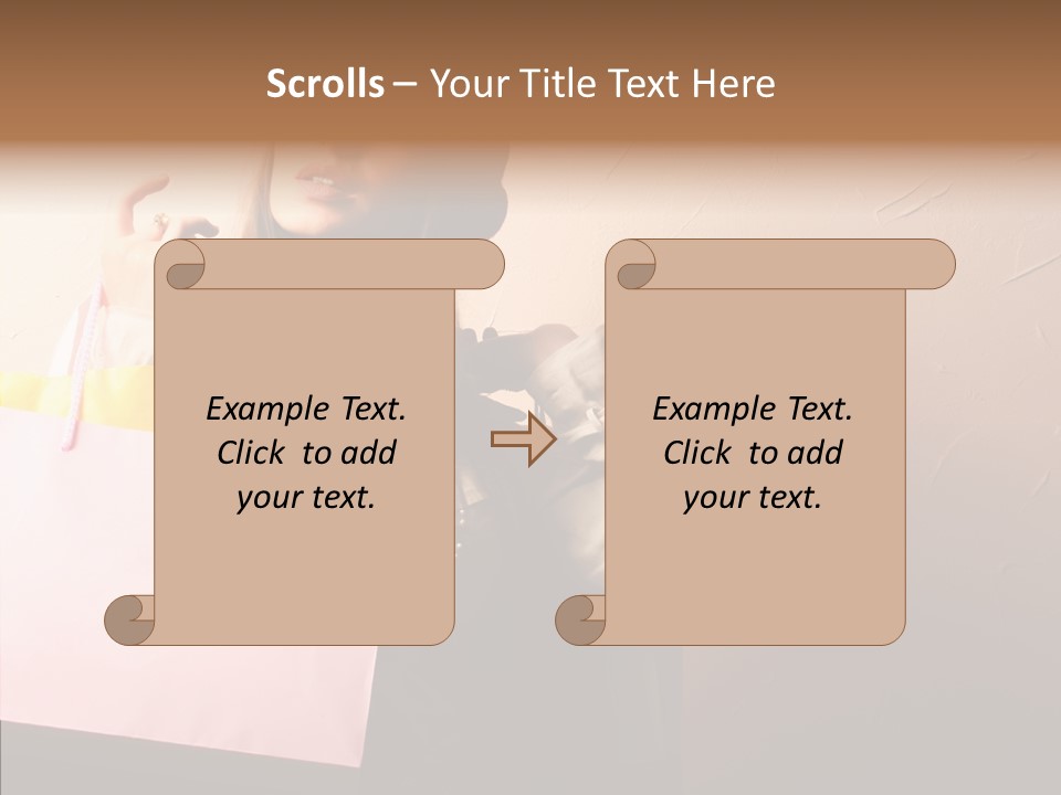 Holiday Hands Lady PowerPoint Template