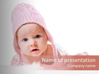 Childhood White Girl PowerPoint Template
