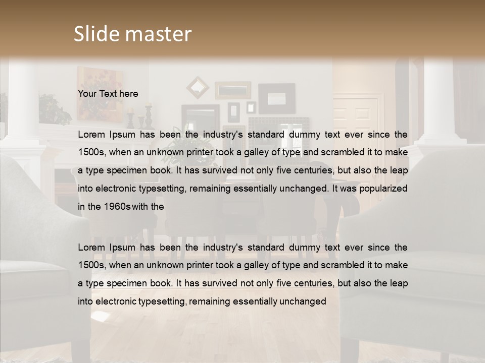 Home House Wood PowerPoint Template