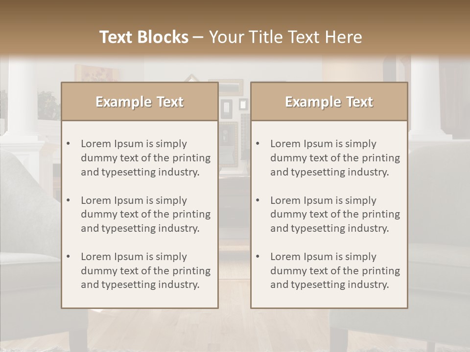 Home House Wood PowerPoint Template