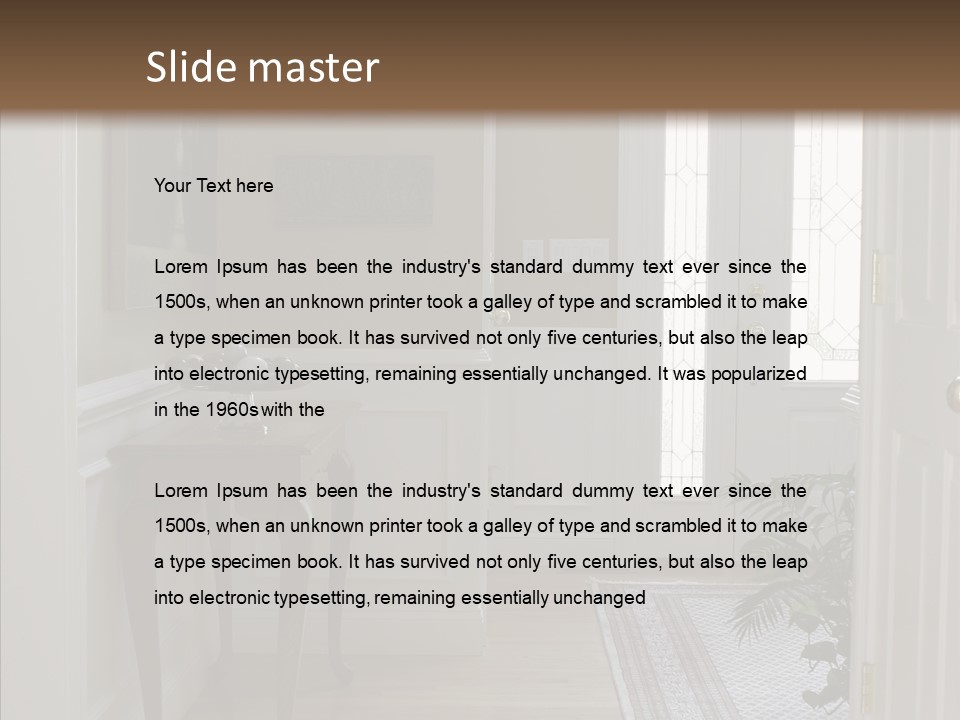 Door Architecture Apartment PowerPoint Template