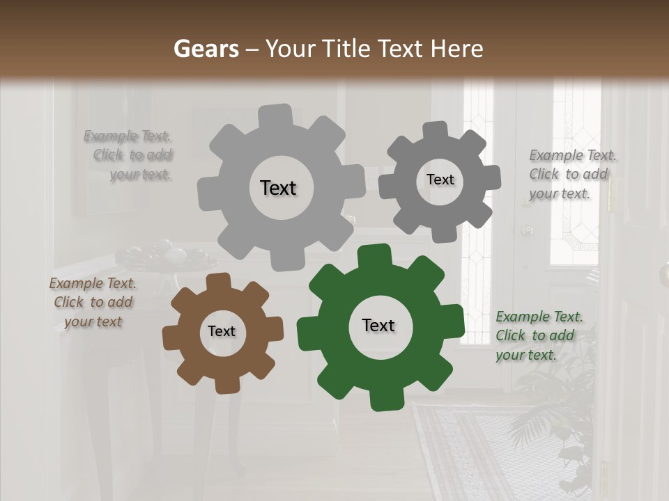 Door Architecture Apartment PowerPoint Template