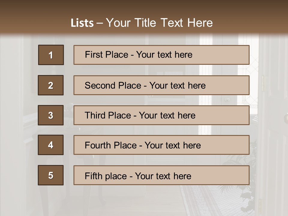 Door Architecture Apartment PowerPoint Template