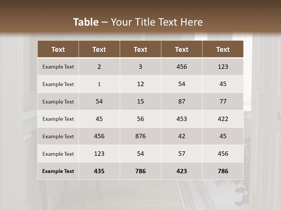 Door Architecture Apartment PowerPoint Template