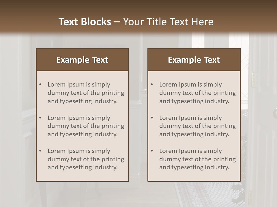 Door Architecture Apartment PowerPoint Template