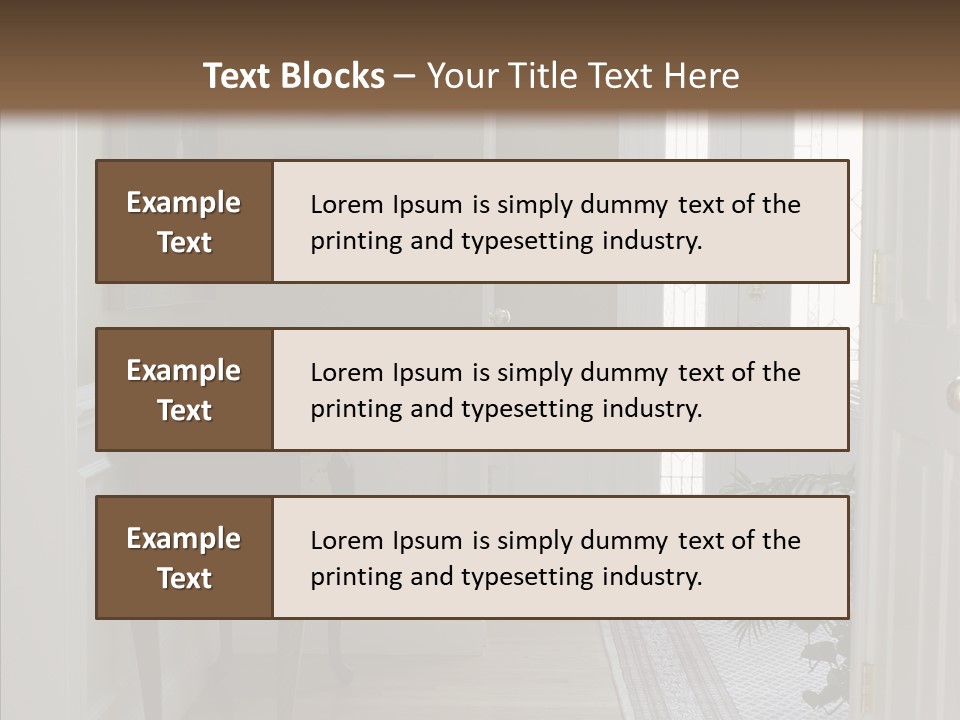Door Architecture Apartment PowerPoint Template