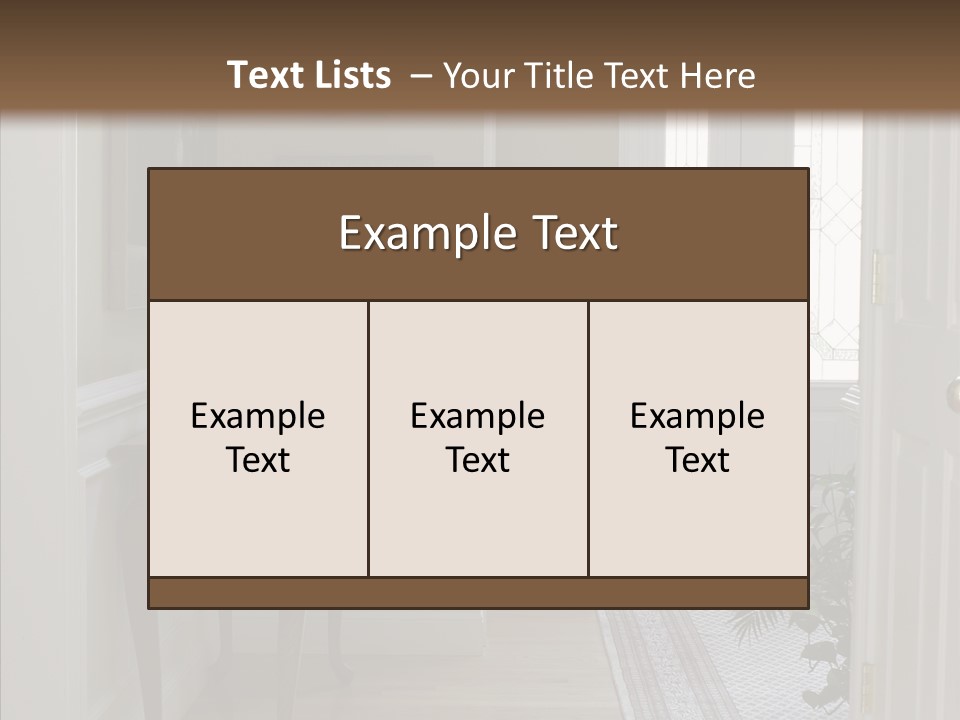 Door Architecture Apartment PowerPoint Template