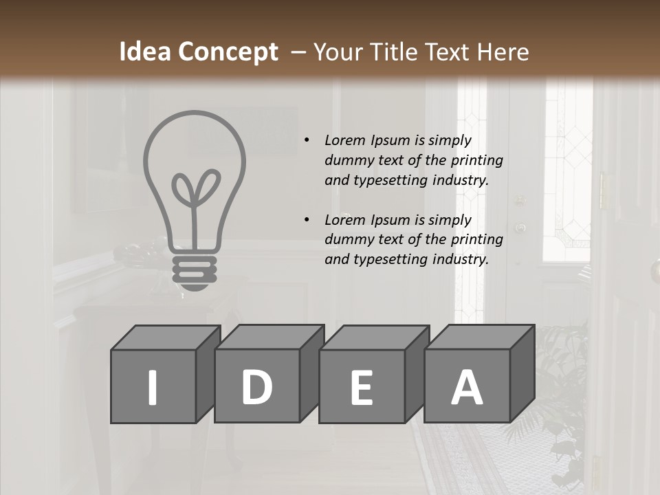 Door Architecture Apartment PowerPoint Template