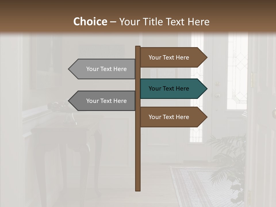 Door Architecture Apartment PowerPoint Template