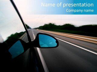 Motion Car Scene PowerPoint Template