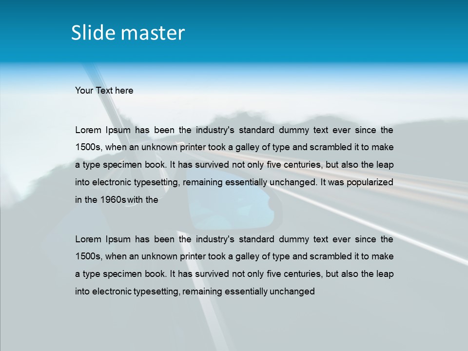 Motion Car Scene PowerPoint Template