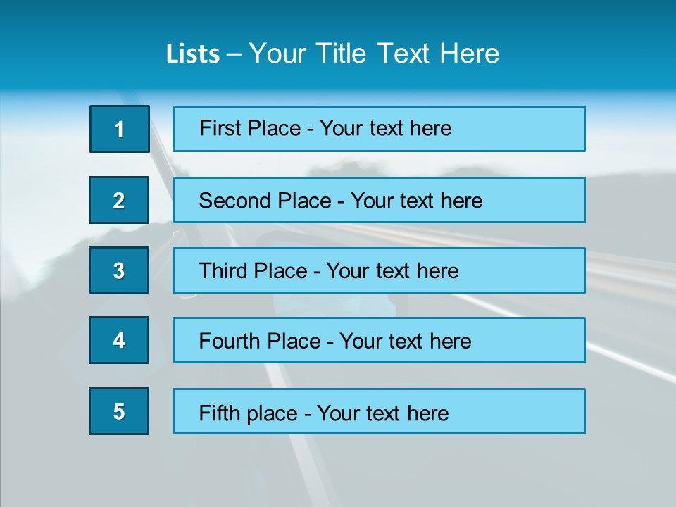 Motion Car Scene PowerPoint Template
