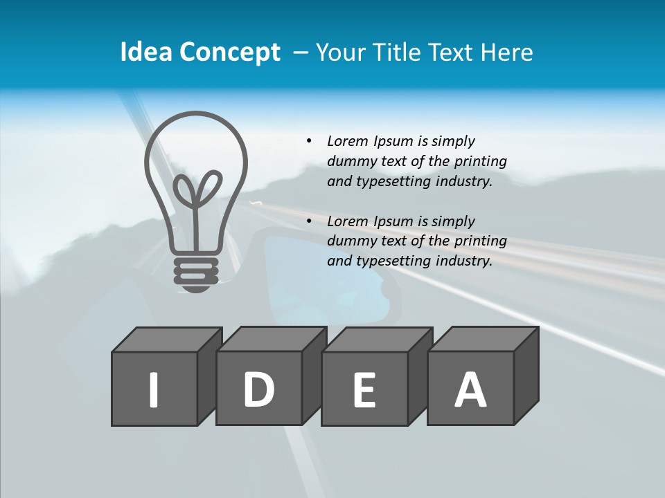 Motion Car Scene PowerPoint Template