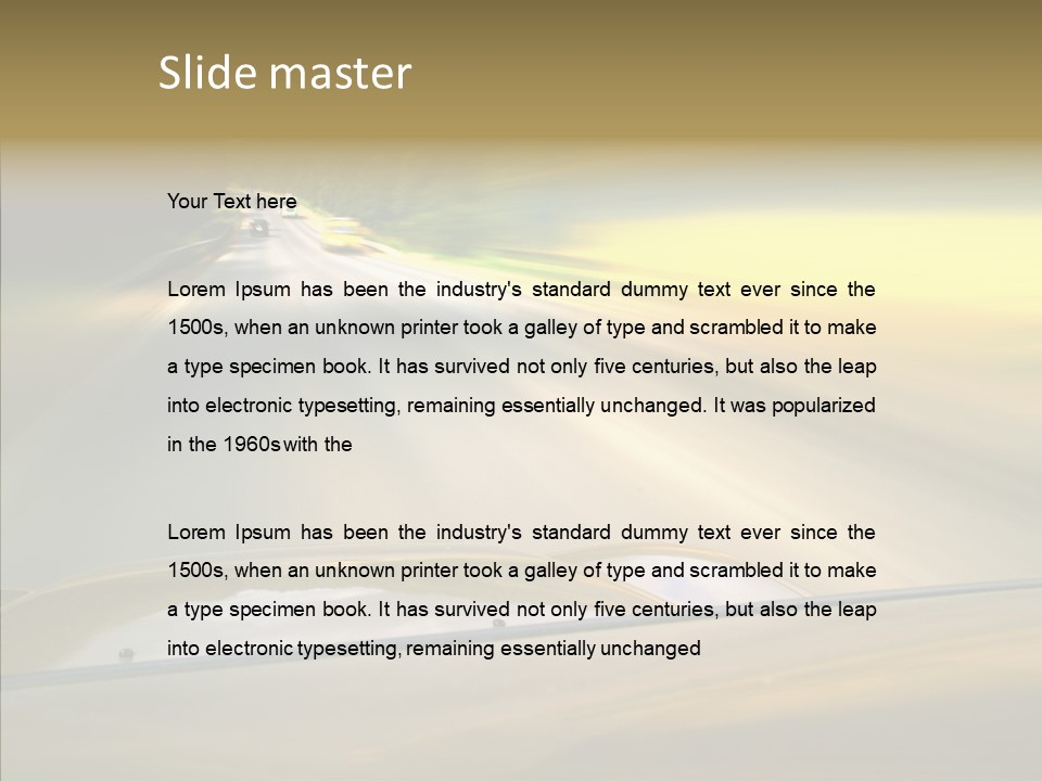 Speed Rear View Driver PowerPoint Template