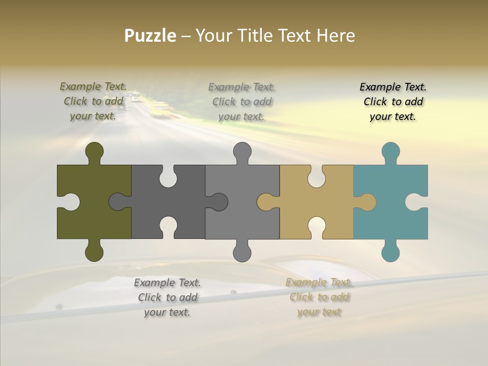 Speed Rear View Driver PowerPoint Template