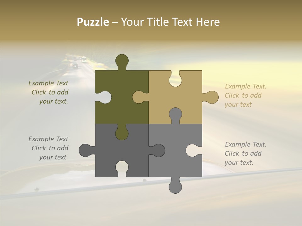Speed Rear View Driver PowerPoint Template
